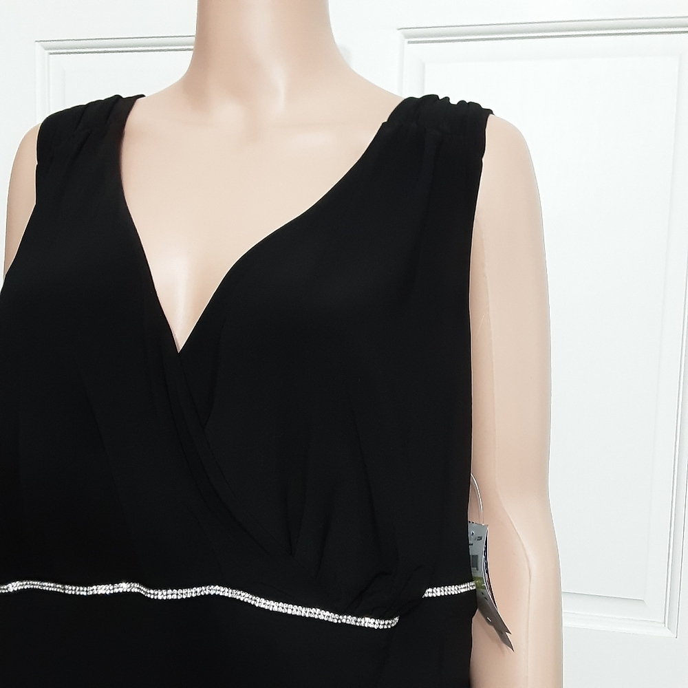 NWT NIGHTWAY Black Sleeveless Dress Womens 18W - Picture 4 of 14